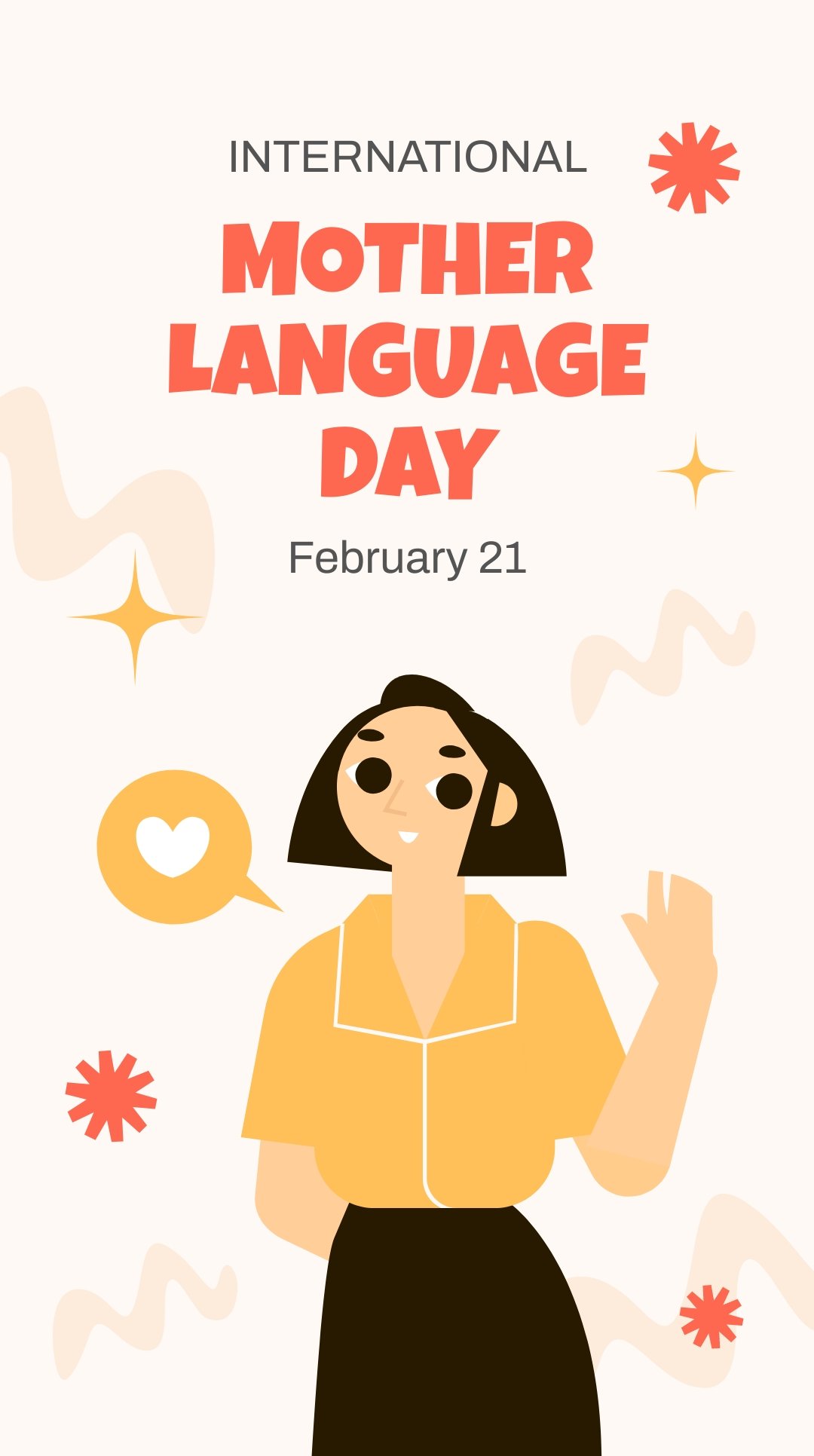 International Mother Language Day Whatsapp Post Template