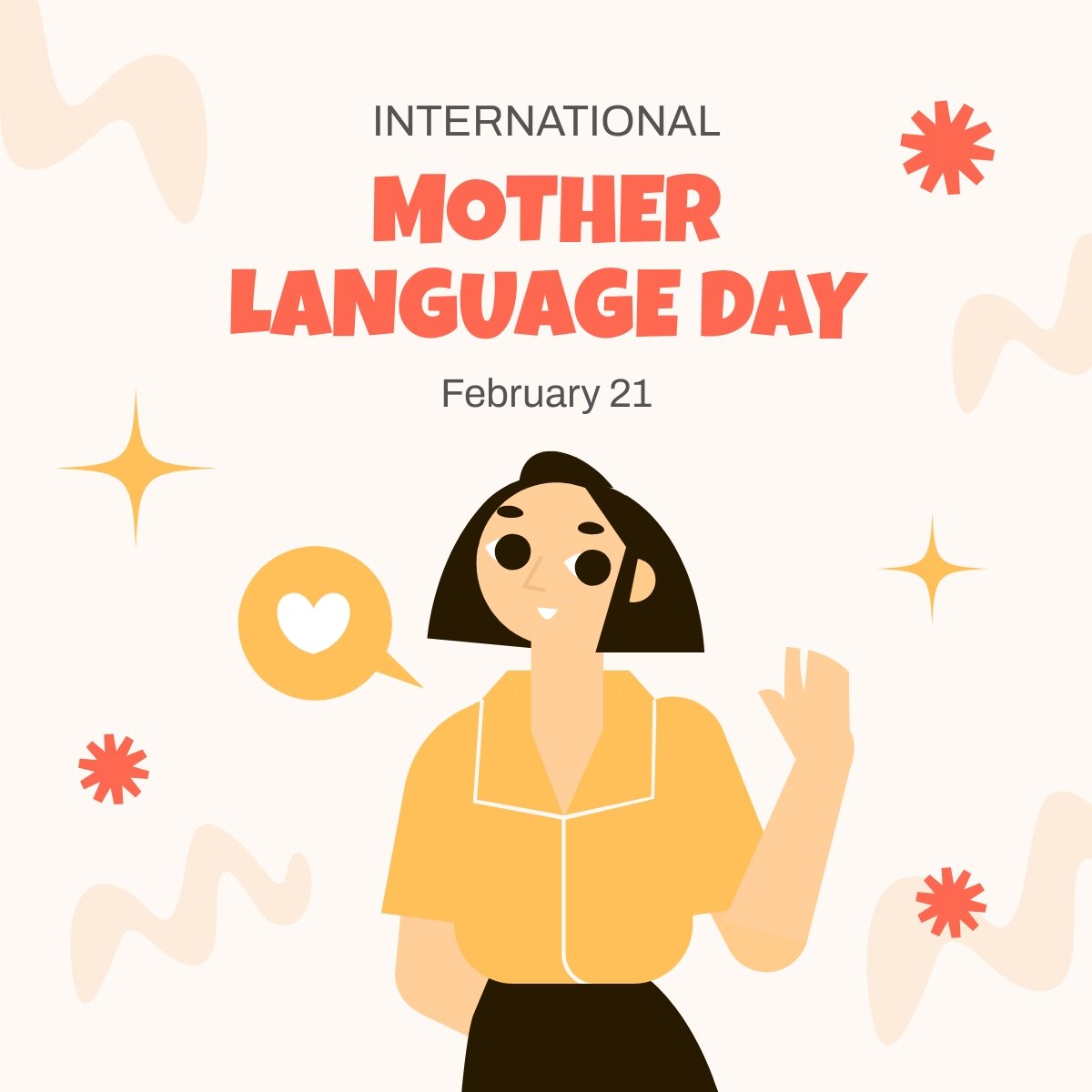 Free International Mother Language Day Linkedin Post Template
