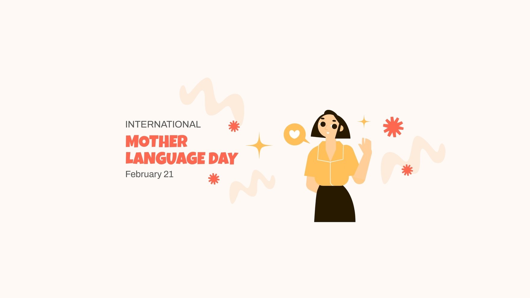 Free International Mother Language Day Youtube Banner Template