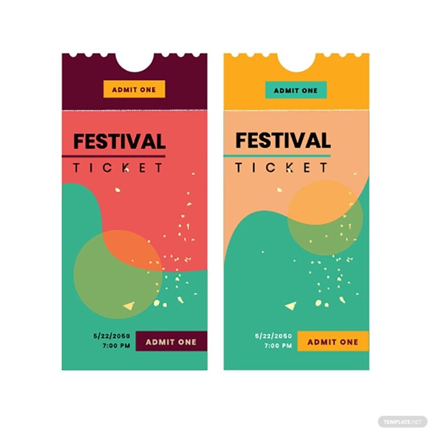 Festival Ticket Vector