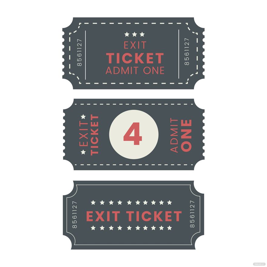 Free Exit Ticket Vector - EPS, Illustrator, JPG, PNG, SVG | Template.net