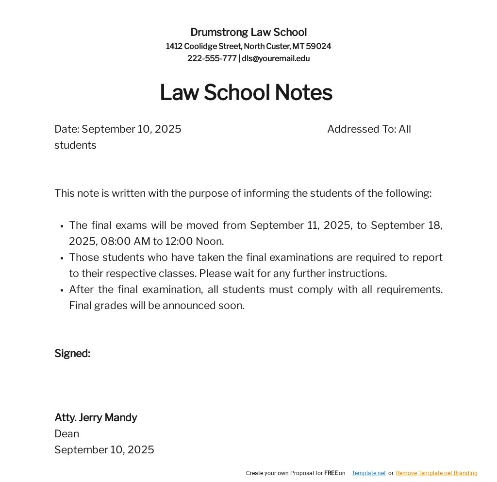 Law School Notes Template