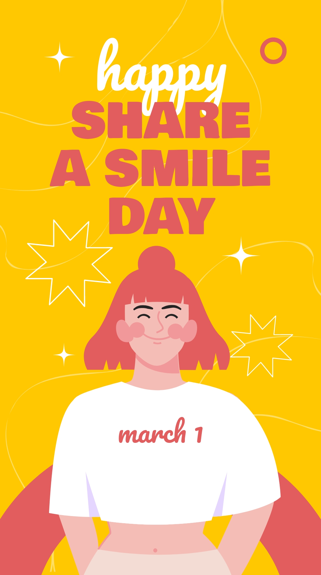 Happy Share A Smile Day Whatsapp Post Template