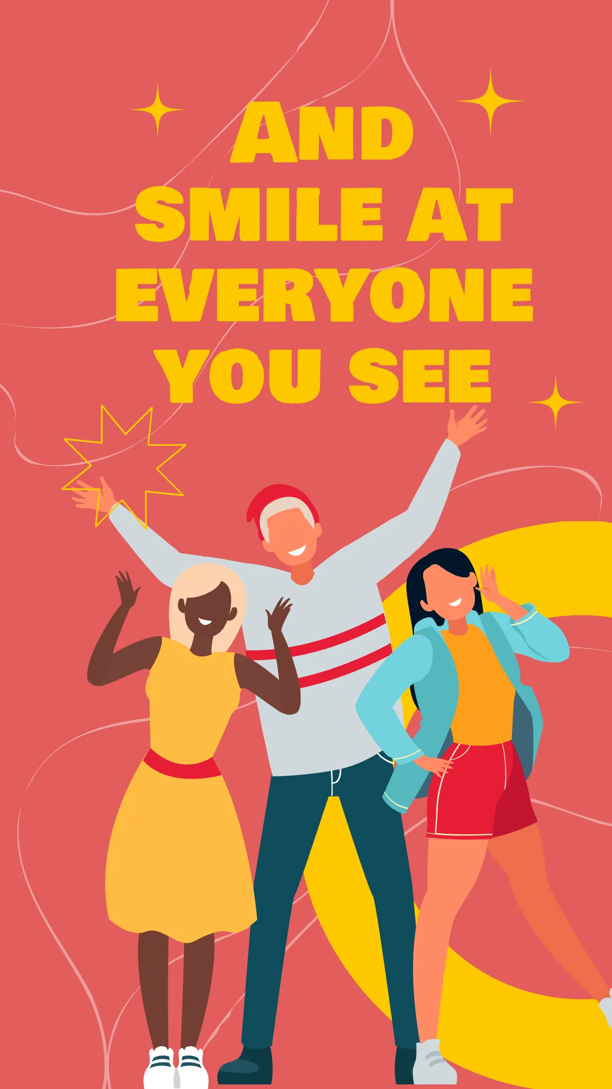 Free Happy Share A Smile Day Instagram Story Template to Edit Online