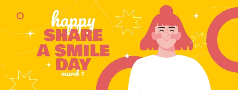 Happy Share A Smile Day Facebook Cover Template