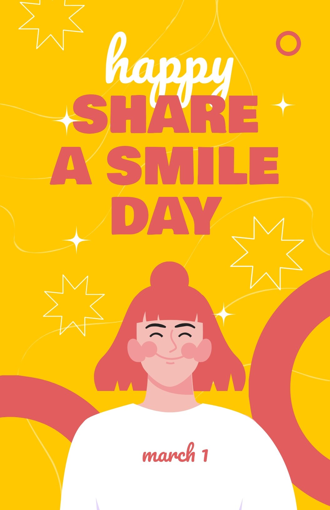 Happy Share A Smile Day Poster Template