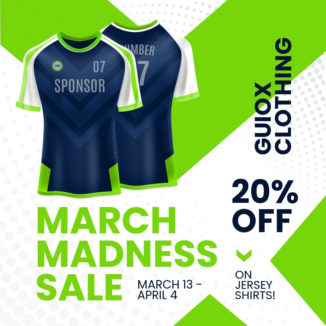 Free March Madness Sale Instagram Post Template