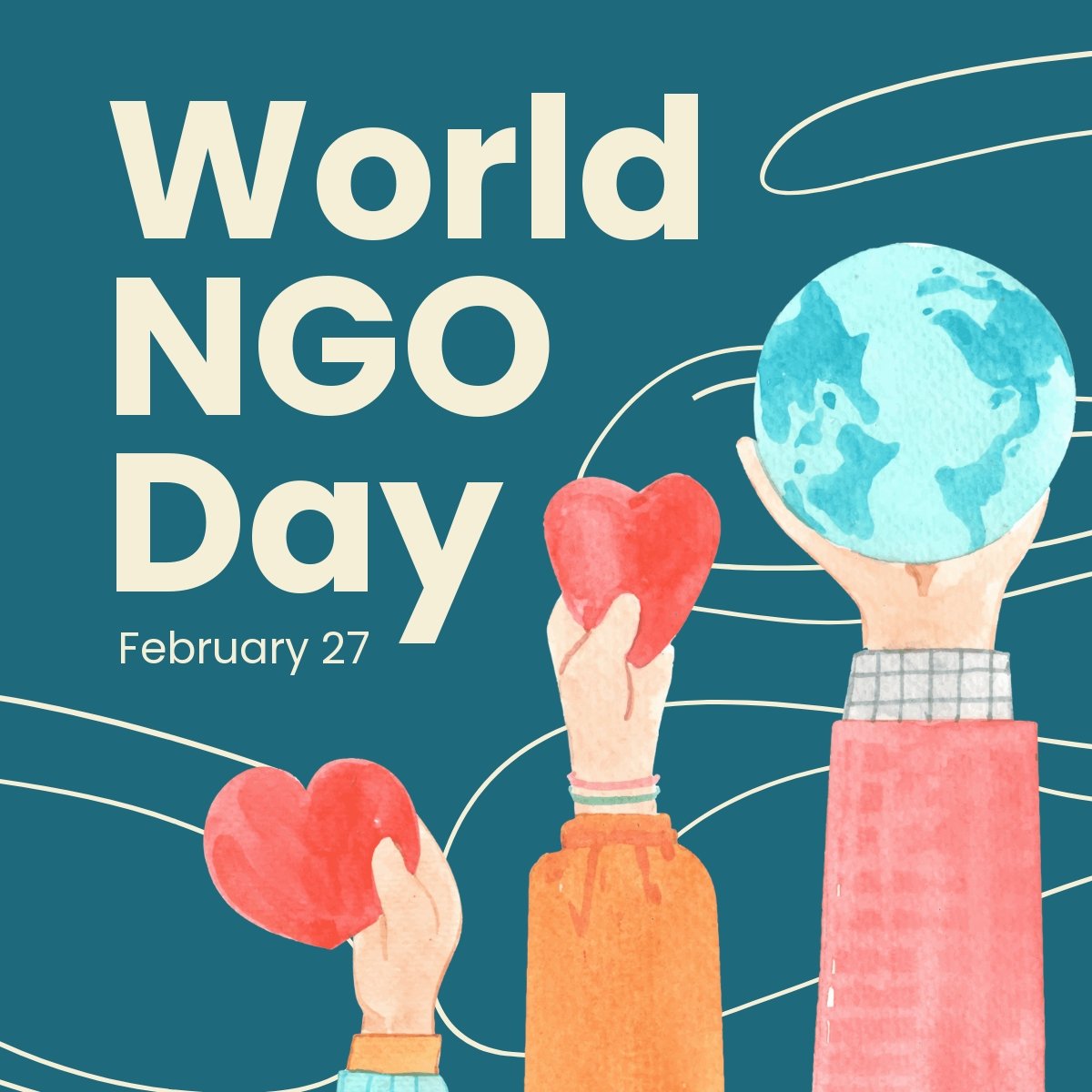 Free World NGO Day Linkedin Post Template
