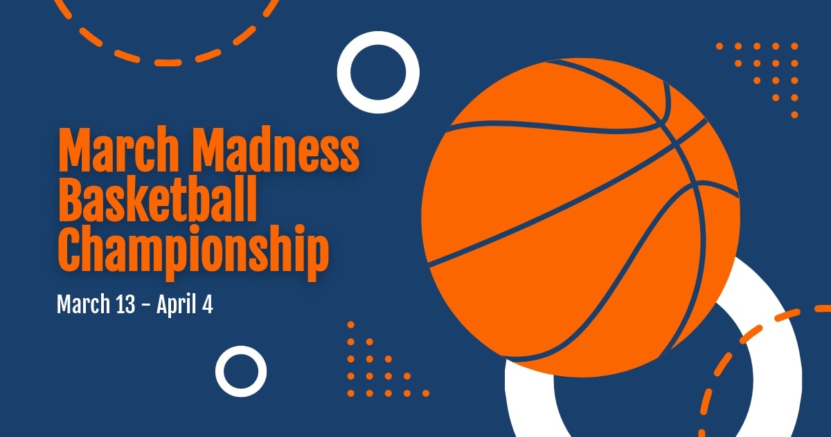March Madness Basketball Championship Facebook Post Template