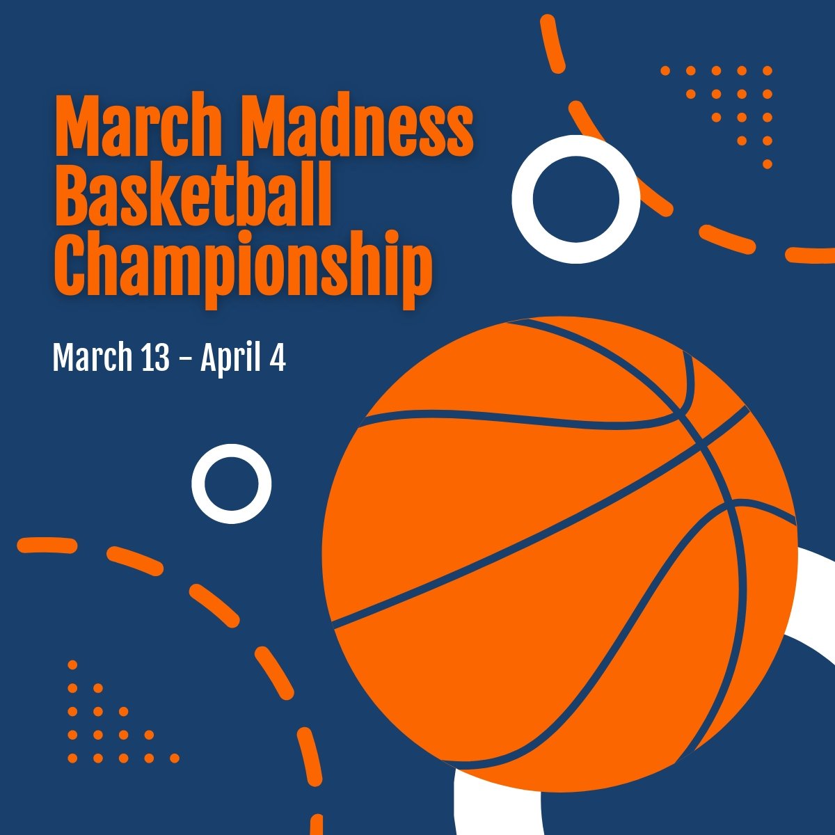 March Madness Basketball Championship LinkedIn Post Template