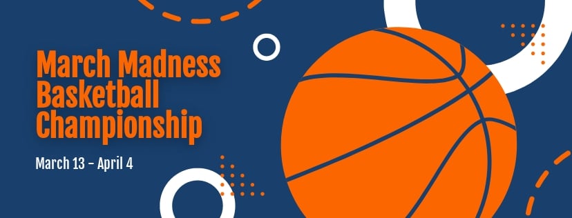 March Madness Basketball Championship Facebook Cover Template