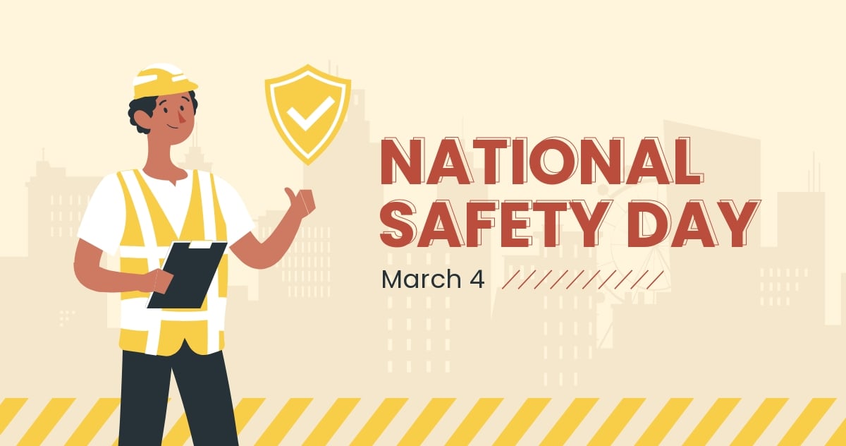 National Safety Day Facebook Post Template