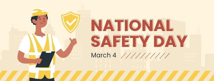 National Safety Day Facebook Cover Template