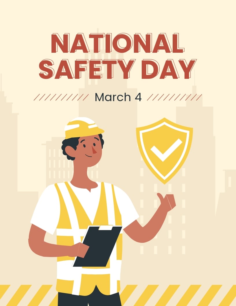 National Safety Day Flyer Template