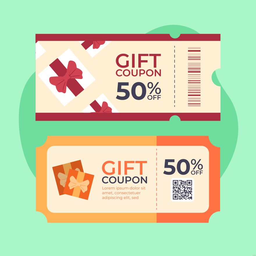 Gift Card Illustration in Illustrator, EPS, SVG, JPG, PNG