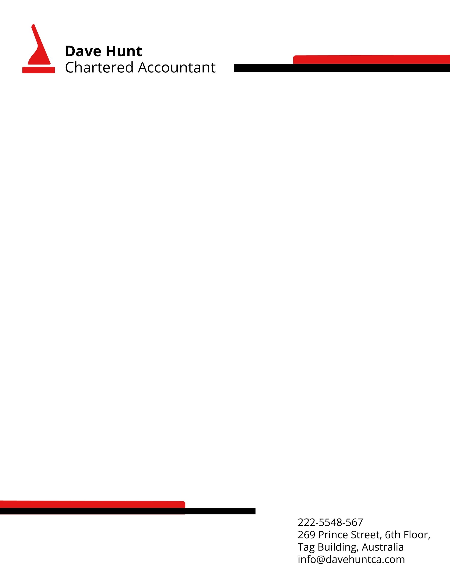 Official Chartered Accountant Letterhead Template