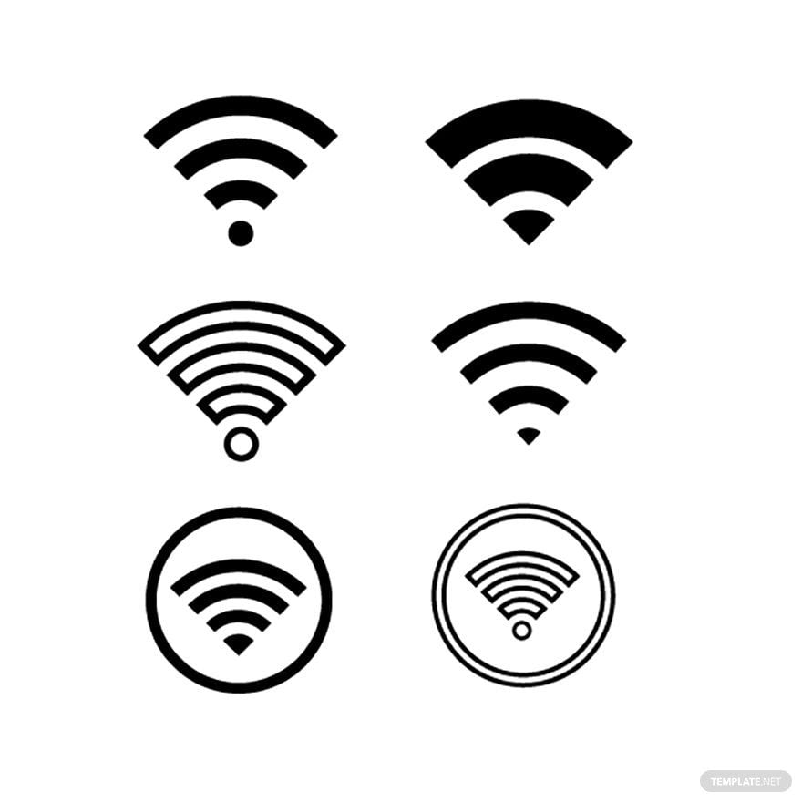 Wifi Signal Vector in Illustrator, EPS, SVG, JPG, PNG
