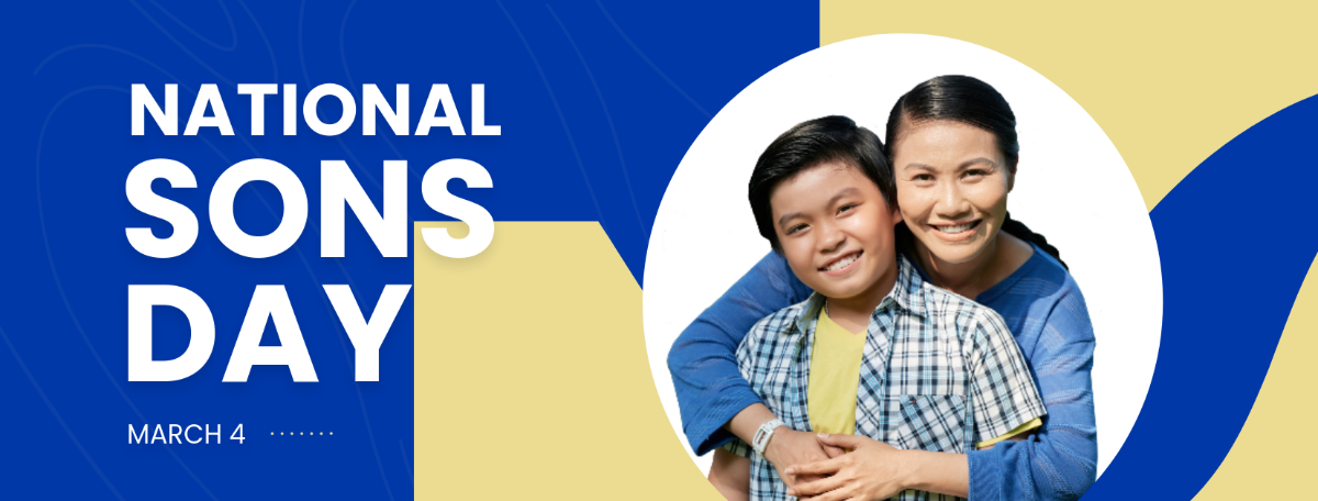 Free National Sons Day Facebook Cover Template to Edit Online