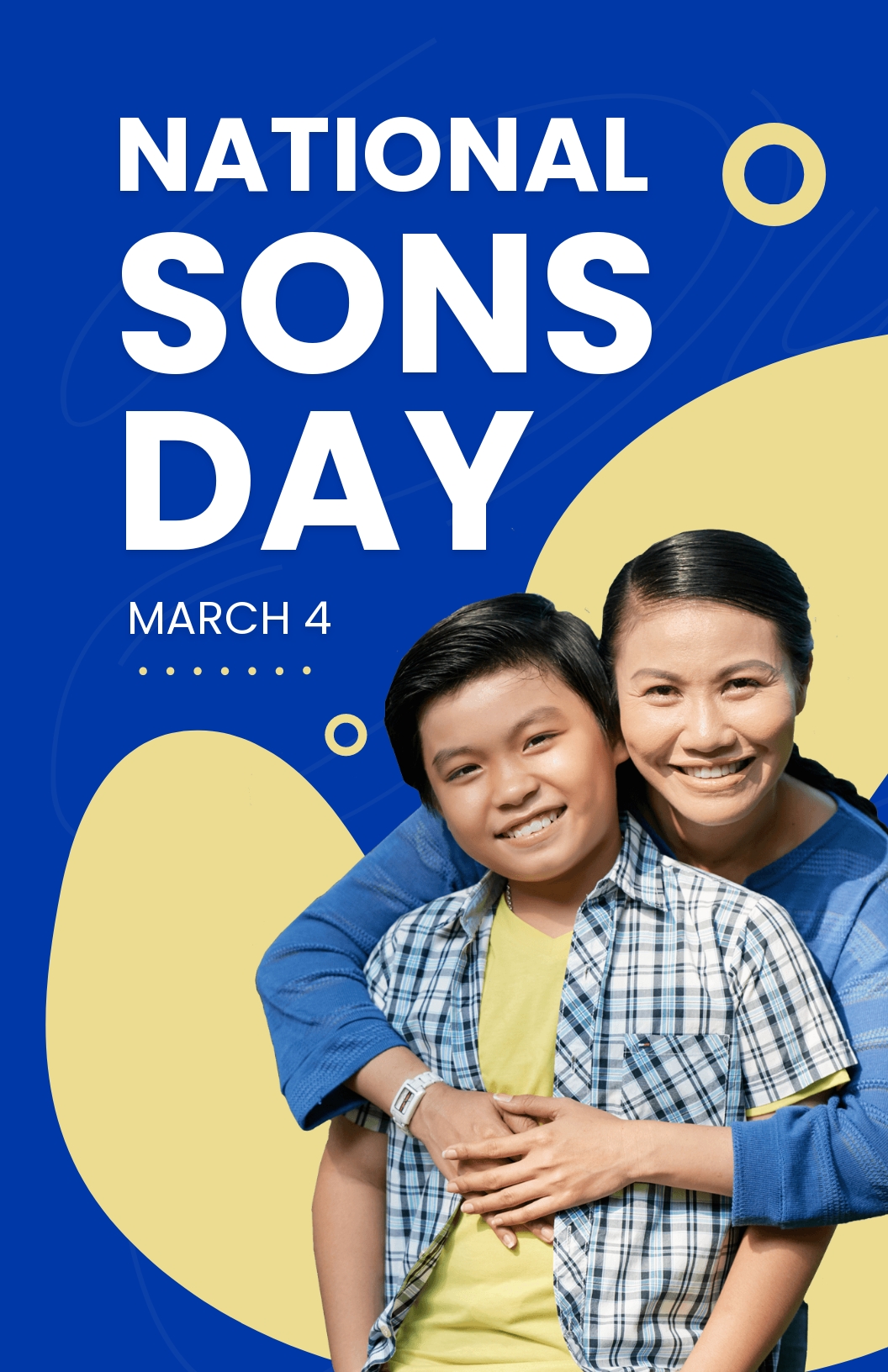 National Sons Day Poster Template