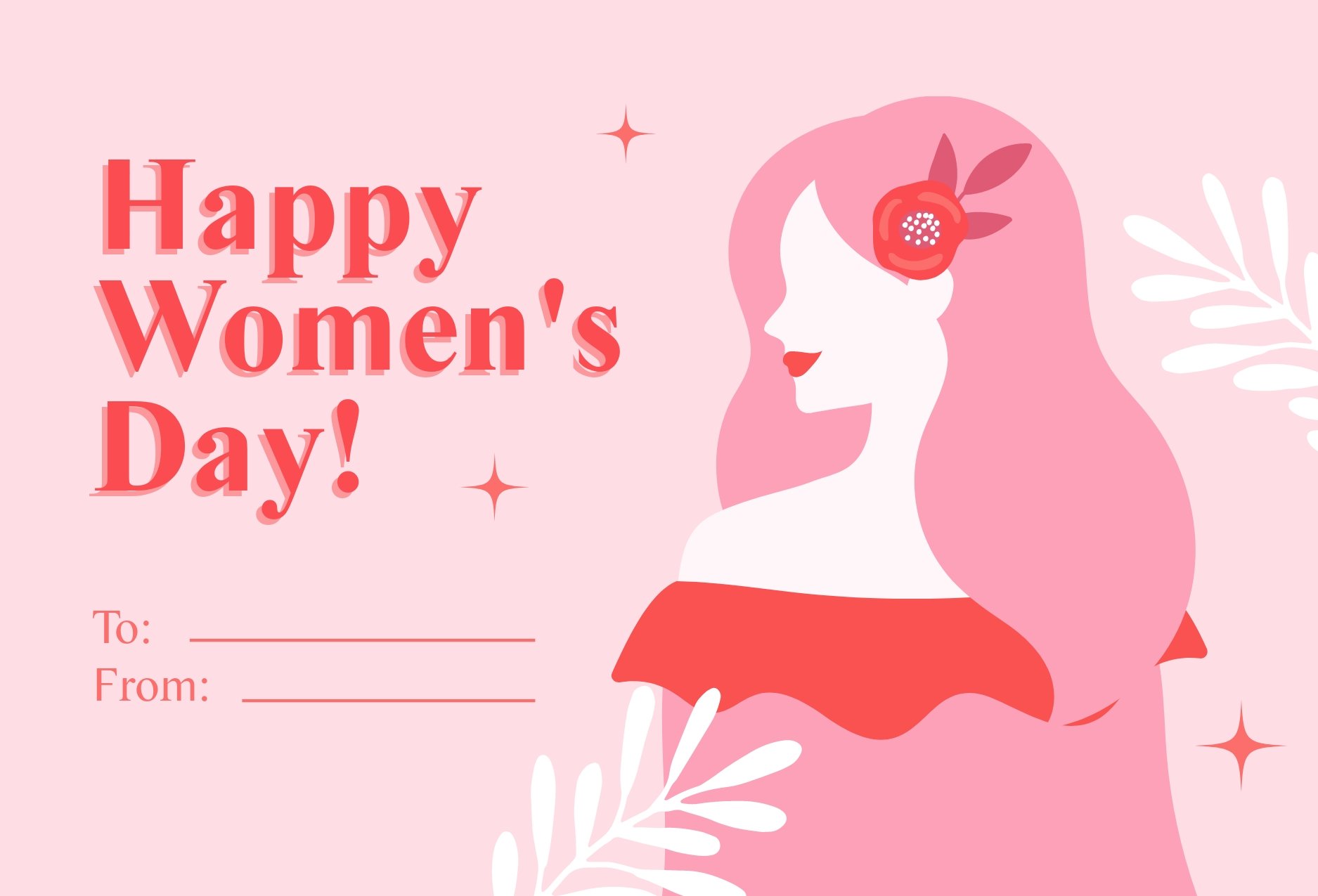 Simple Women's Day Card
