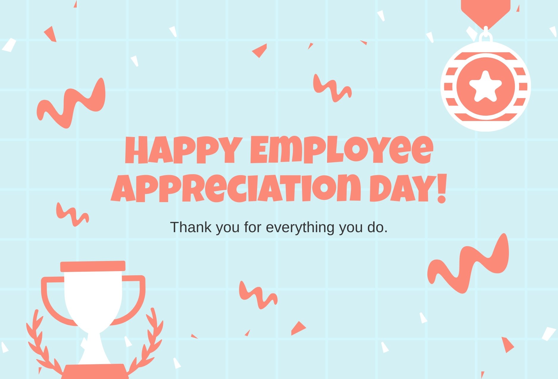 Employee Appreciation Day Thank You Card Template