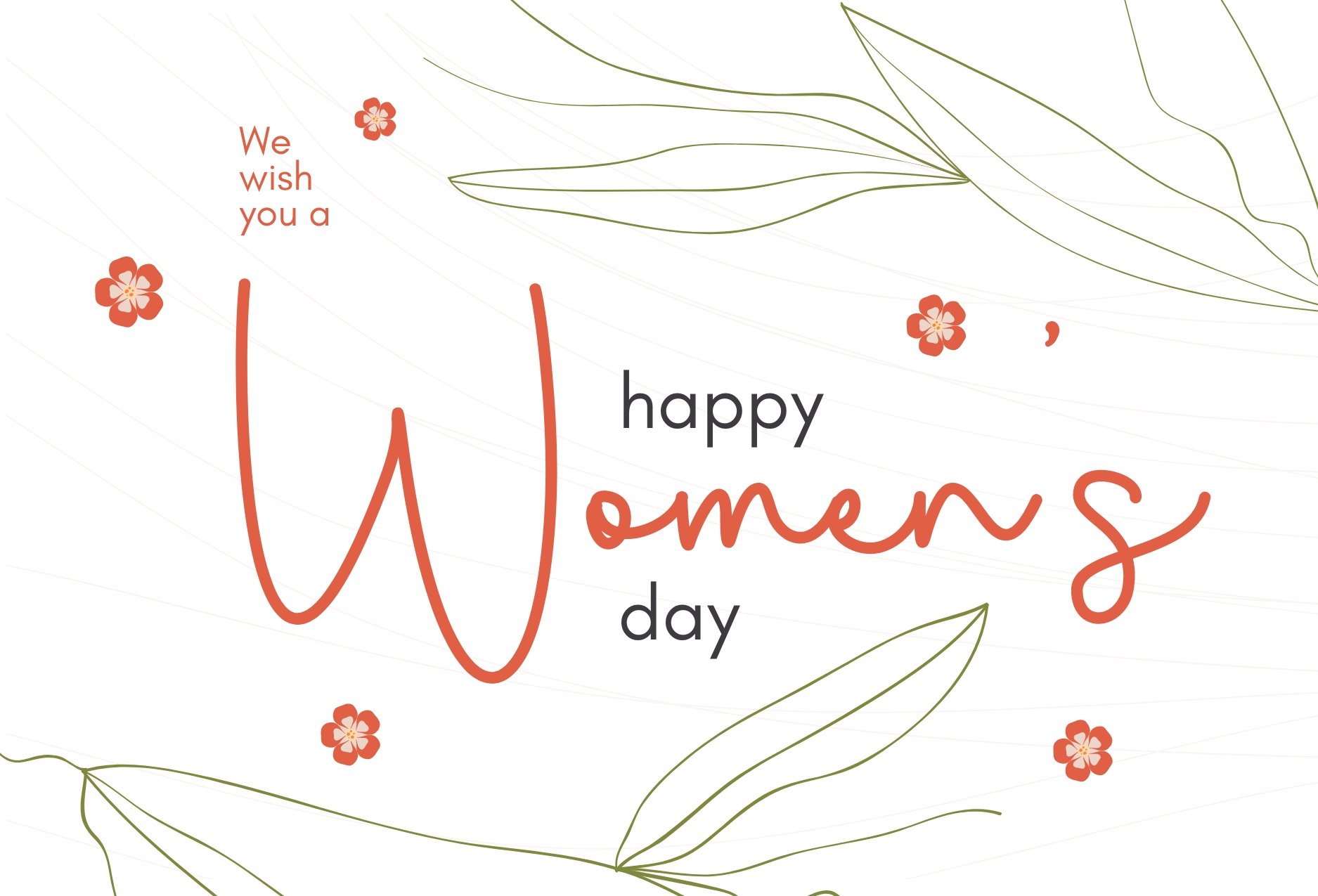 Free Women's Day Wishes Card Template