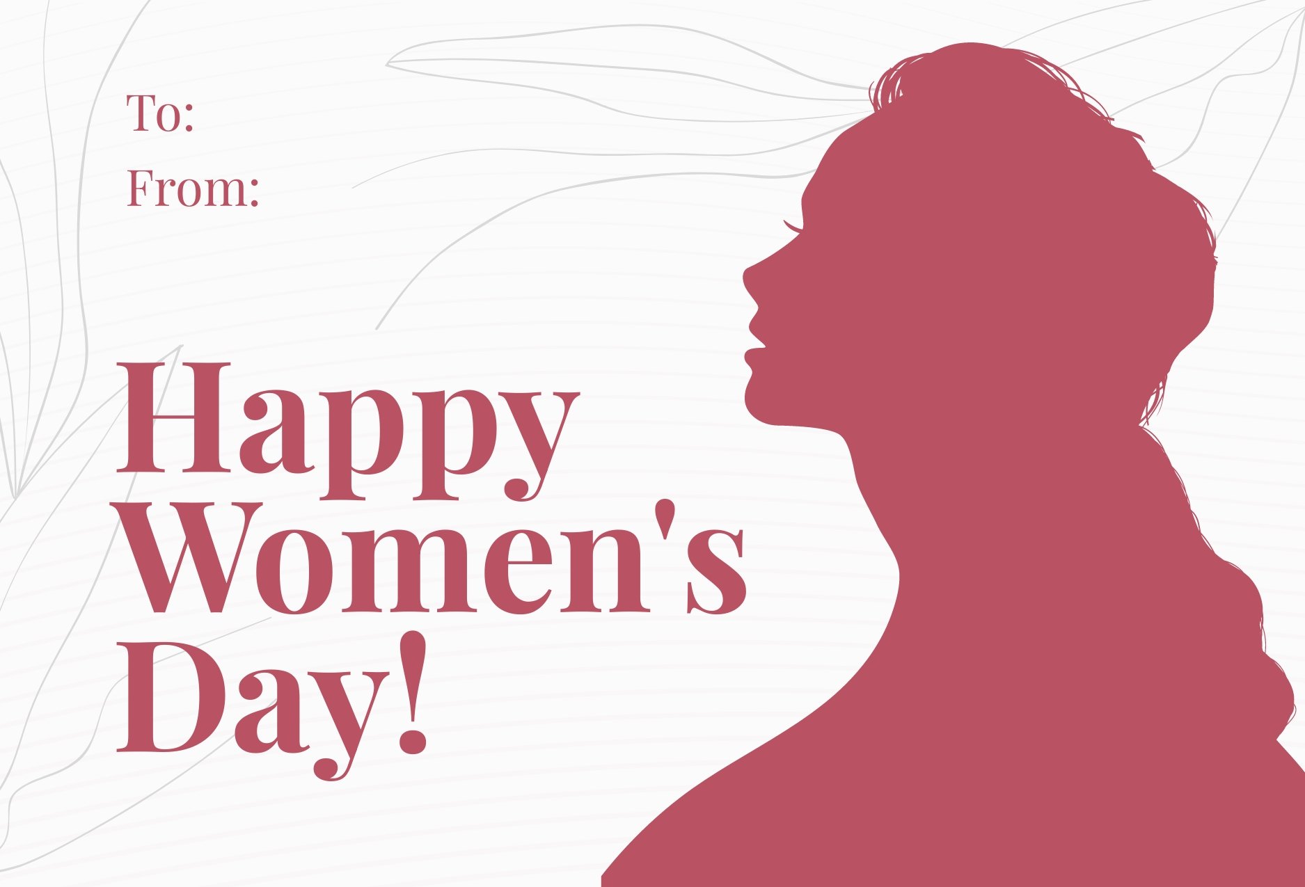 Free Happy Women's Day Card Template