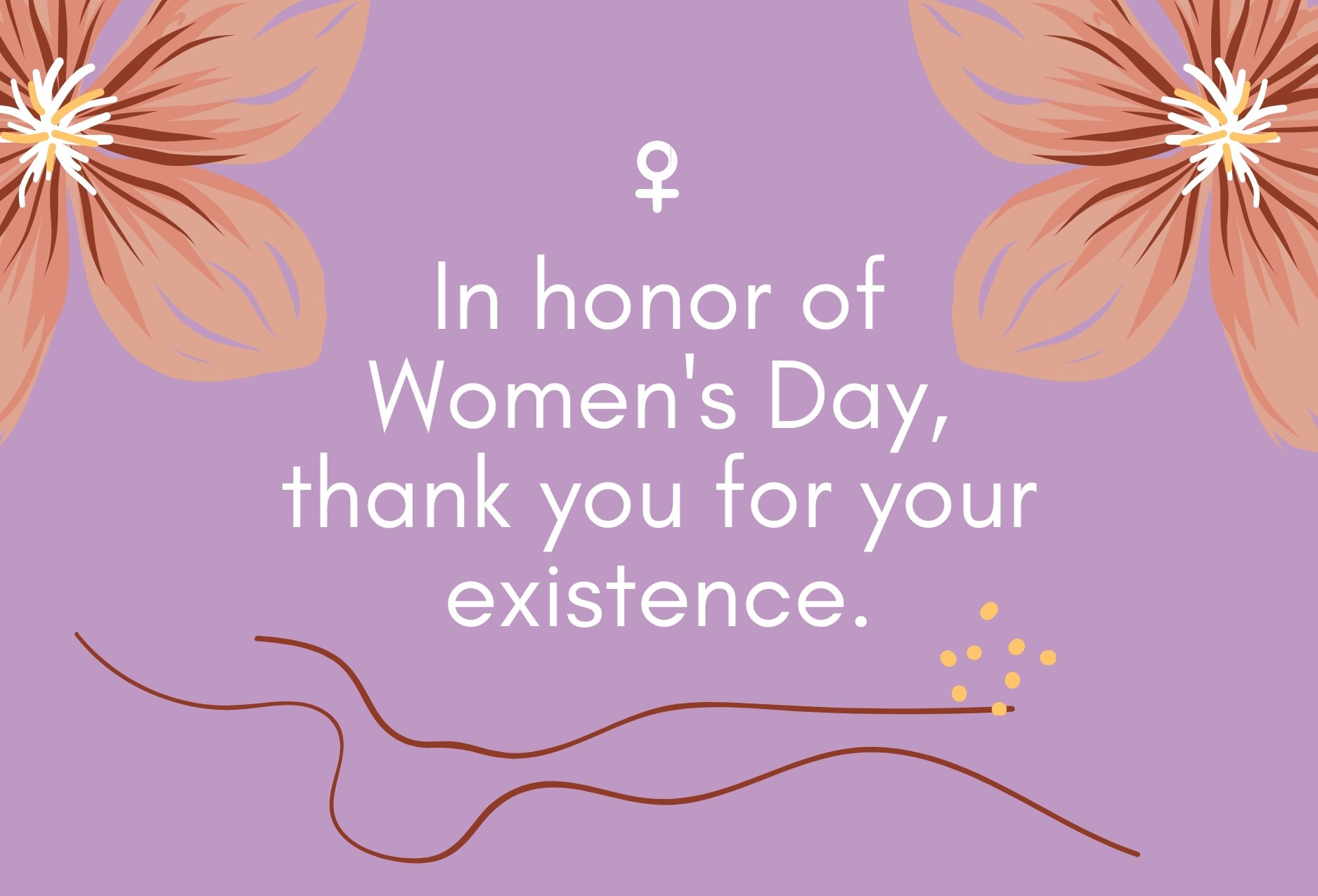 Womens Day Thank You Card Template