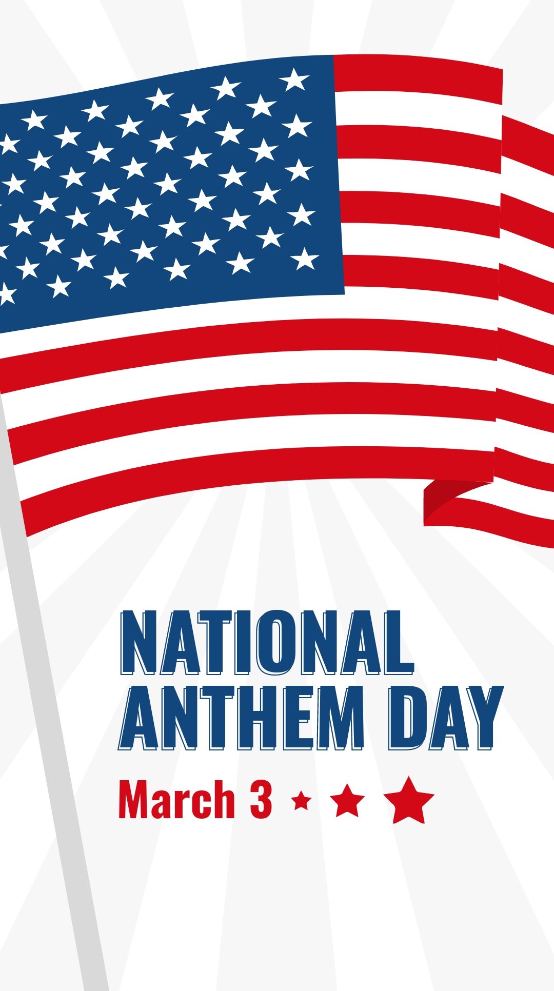 National Anthem Day WhatsApp Post Template