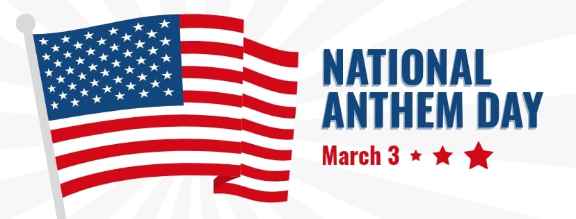 Free National Anthem Day Facebook Cover Template