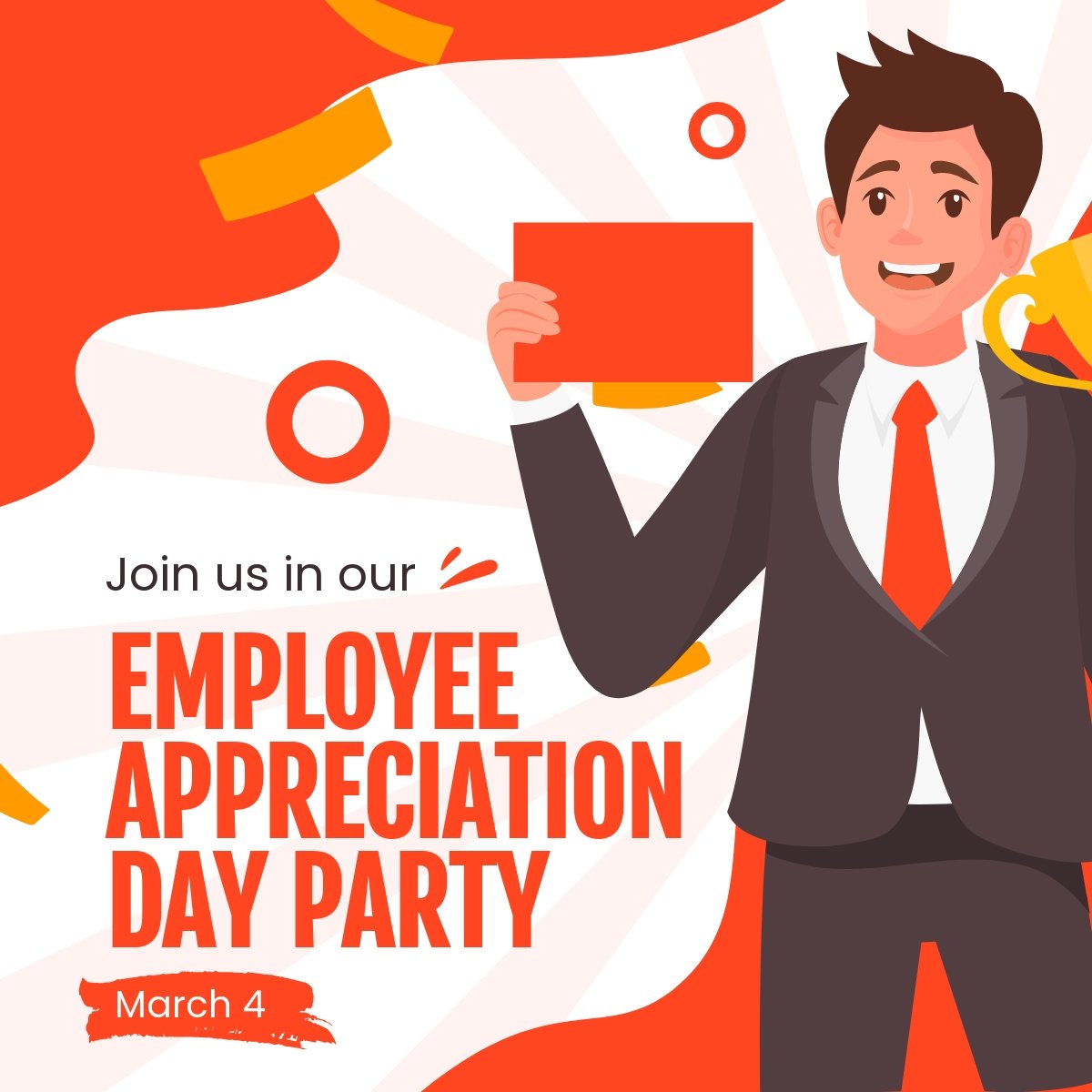 Employee Appreciation Day Party LinkedIn Post Template