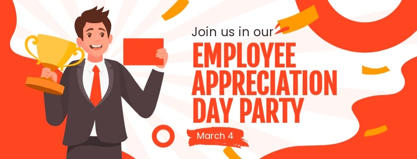 Employee Appreciation Day Party Facebook Cover Template