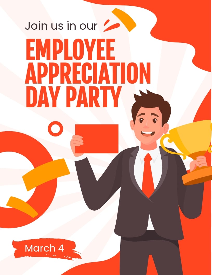 Free Employee Appreciation Day Party Flyer Template Download in Word