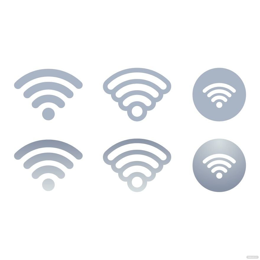 Free Grey WiFi Vector in Illustrator, EPS, SVG, JPG, PNG
