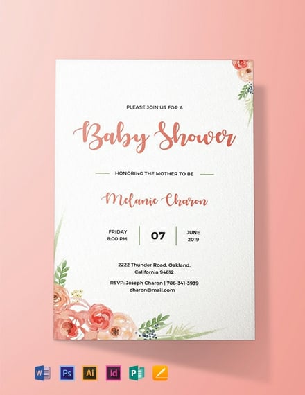 Baby Shower Invitation Free Template from images.template.net