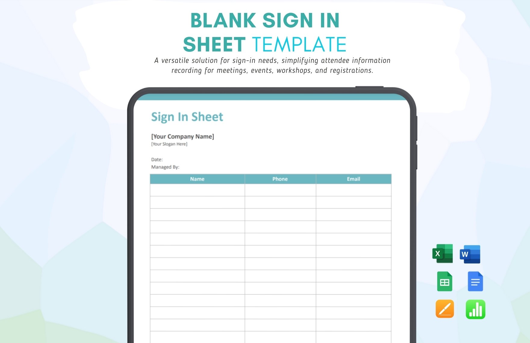 Sign In Sheet Templates In Word FREE Download Template