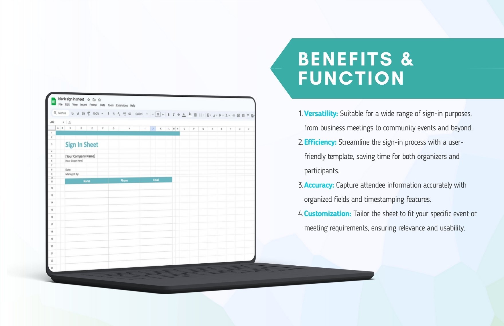 Blank Sign in Sheet Template