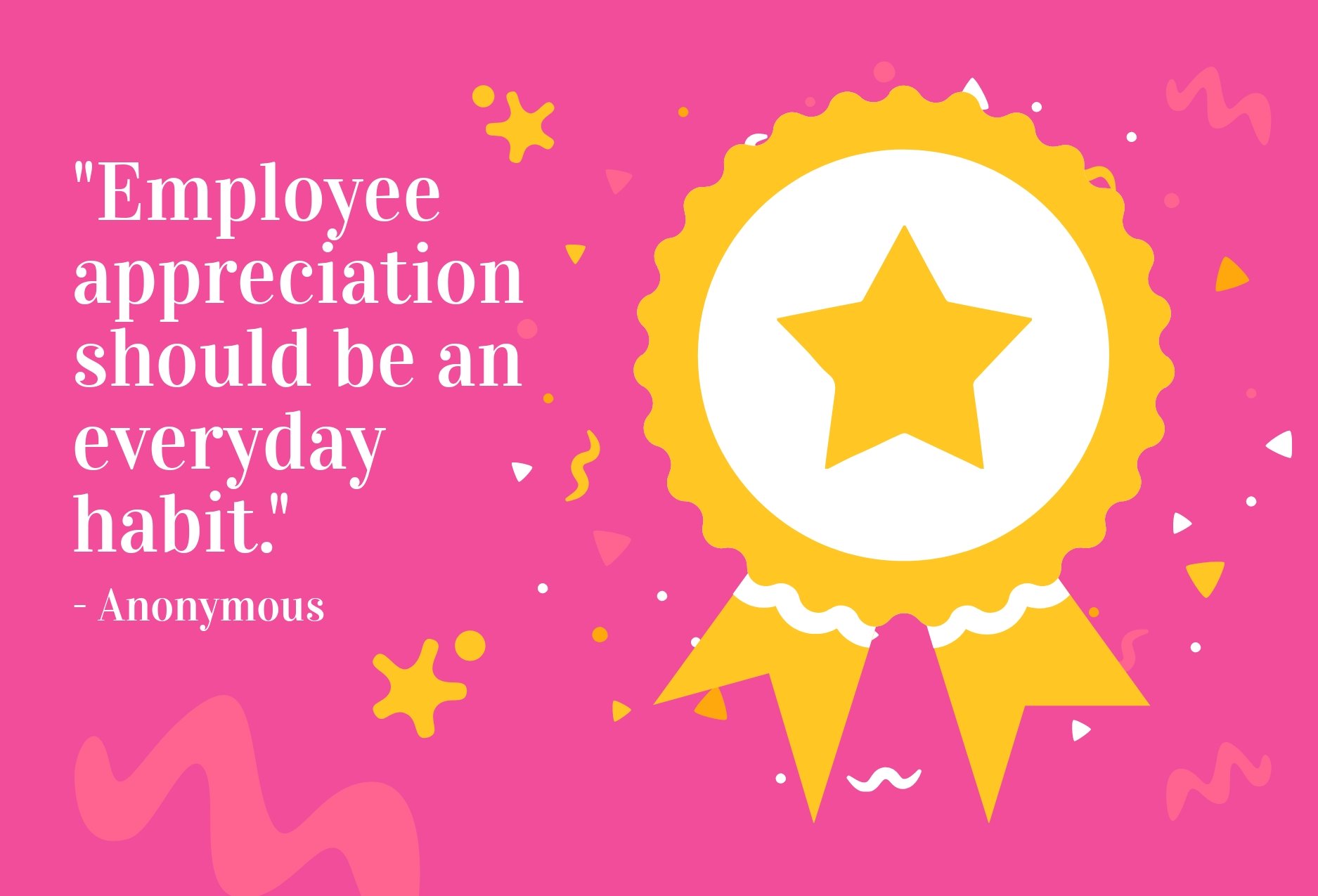 Employee Appreciation Quote Card Template