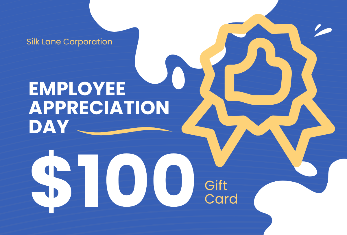 Employee Appreciation Day Gift Card Template - Edit Online & Download