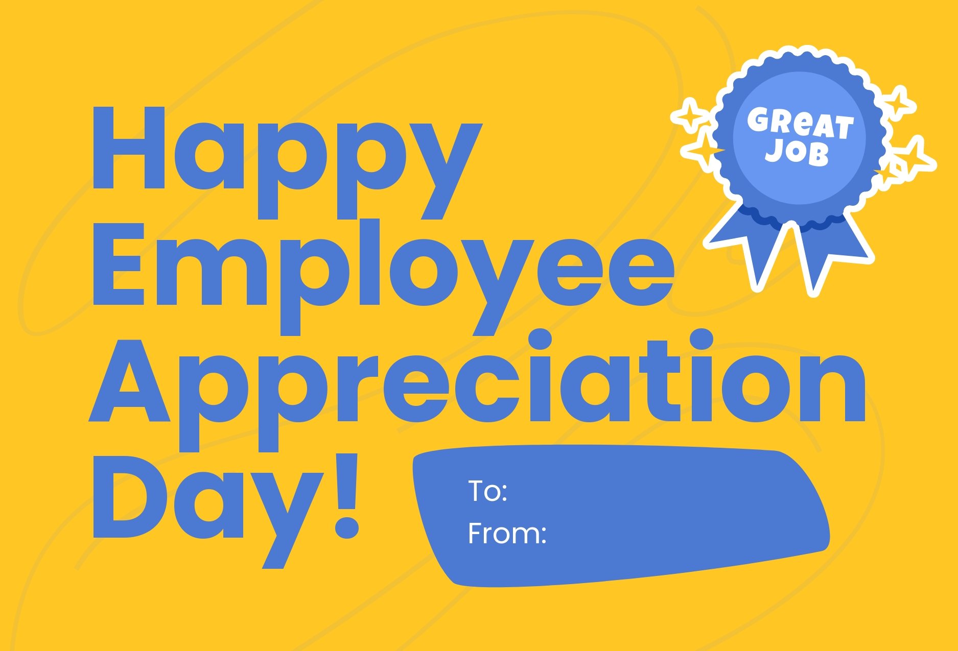 Professional Employee Appreciation Day Card Template