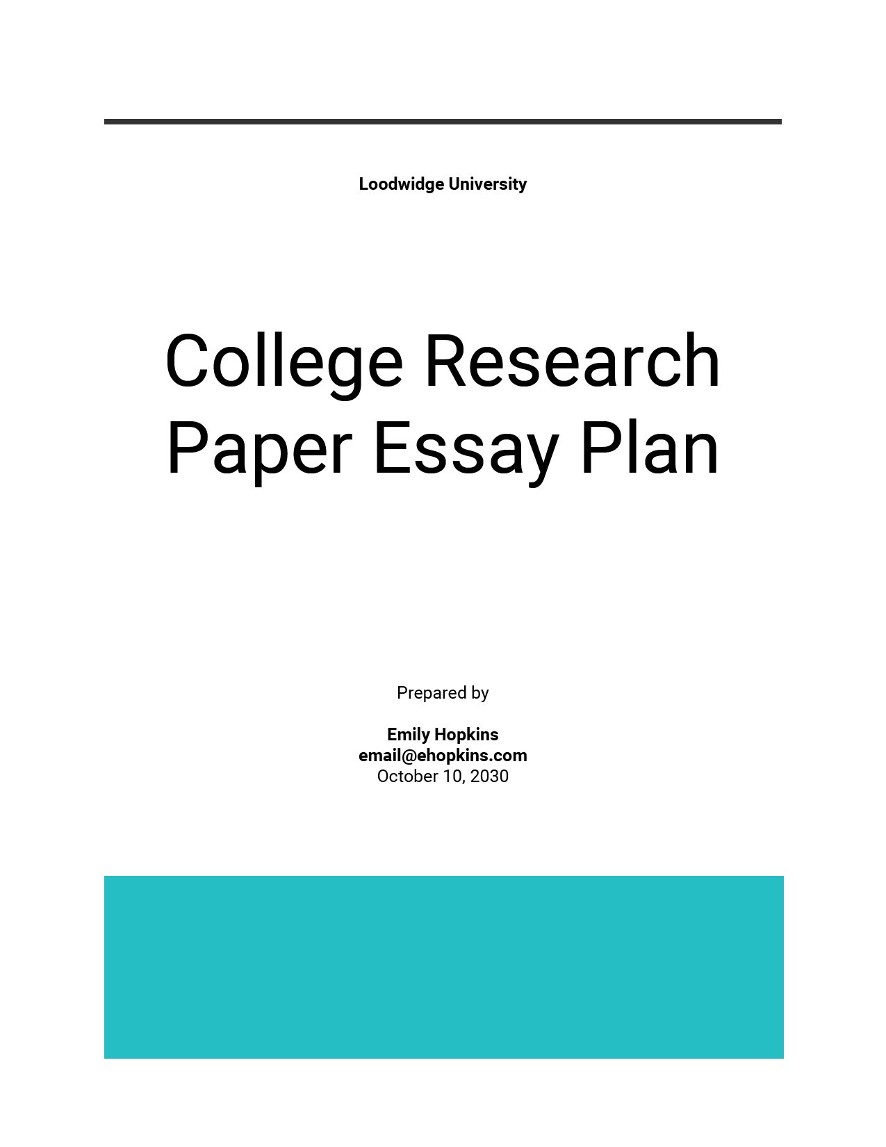 Research Paper For College Essay Template