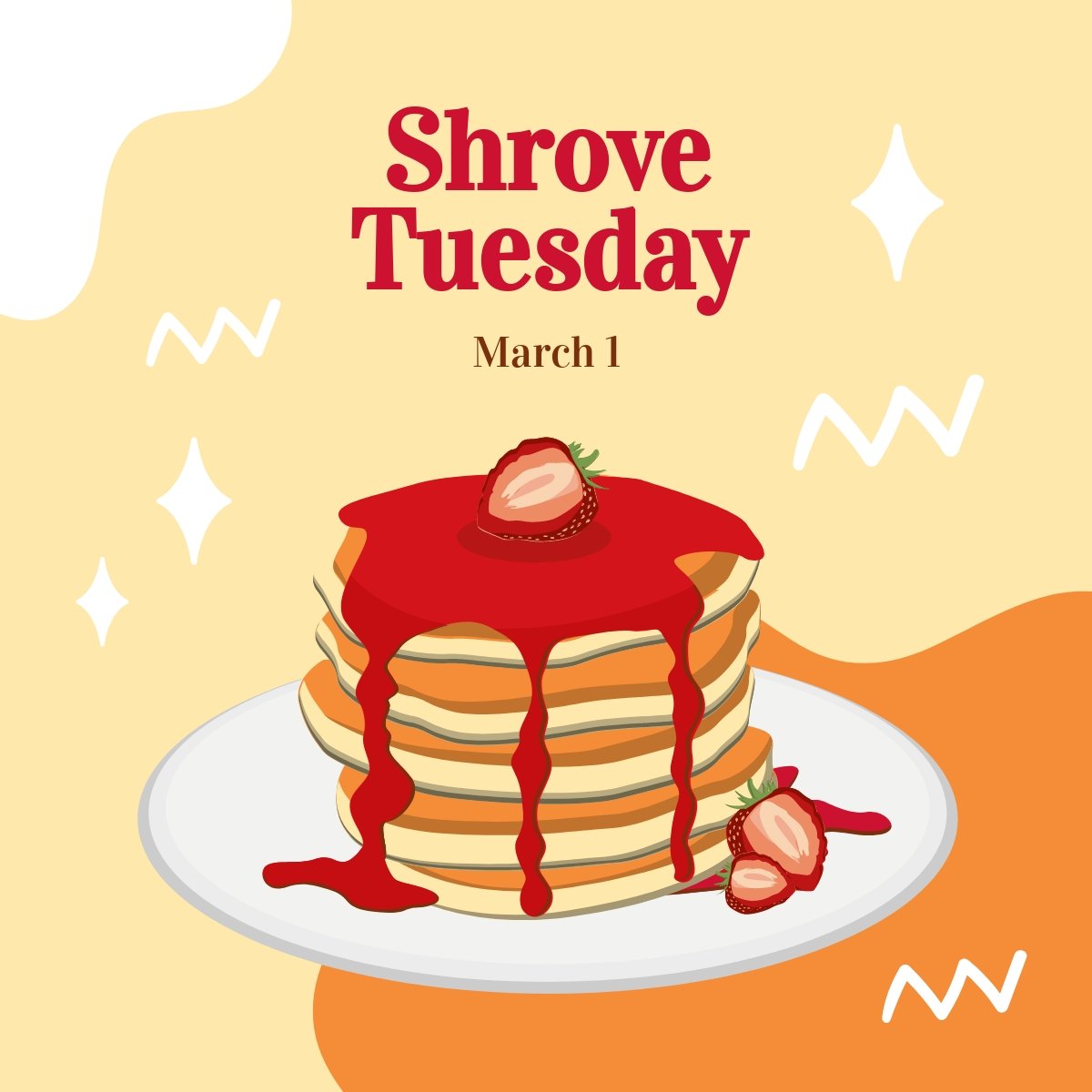 Free Shrove Tuesday LinkedIn Post Template