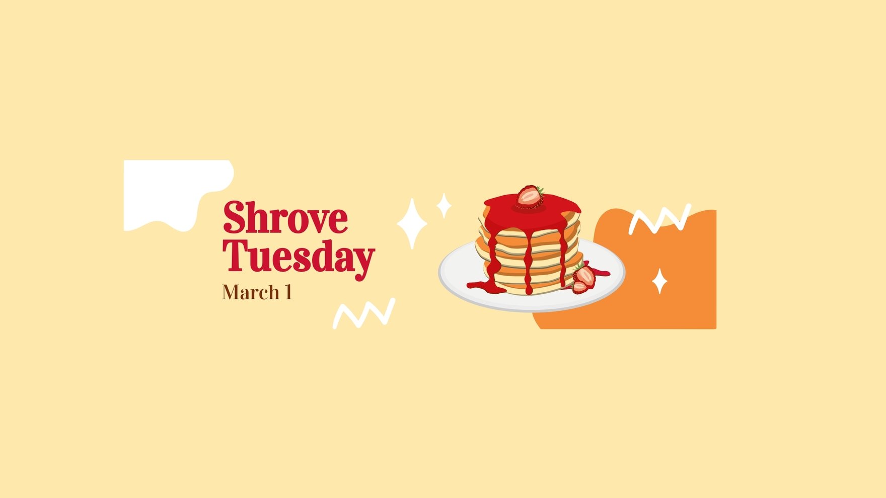 Shrove Tuesday Youtube Banner Template