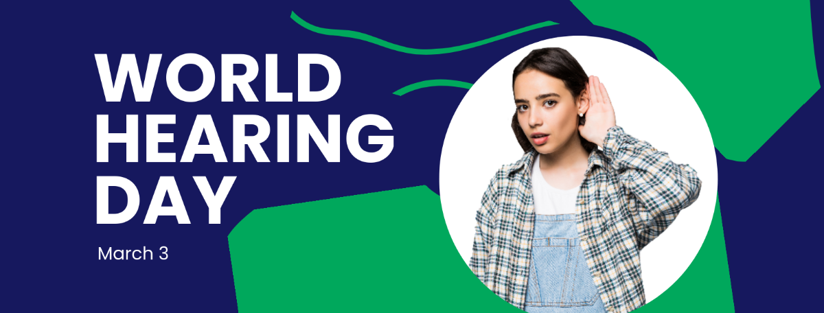 Free World Hearing Day Facebook Cover Template to Edit Online