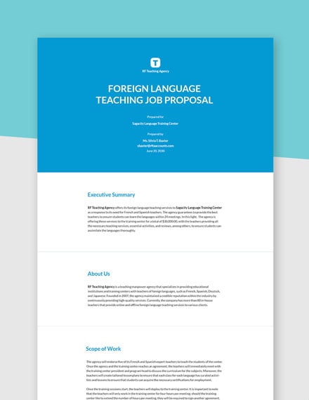 FREE Job Proposal Template Download in Word Google Docs PDF