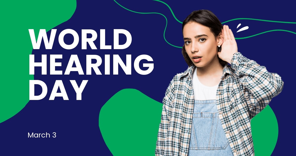 World Hearing Day Facebook Post Template