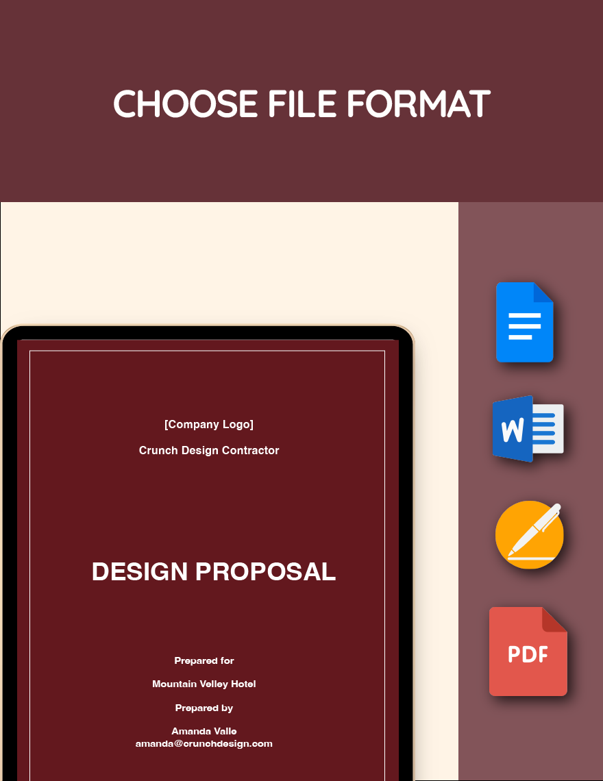 Sample Design Proposal Template