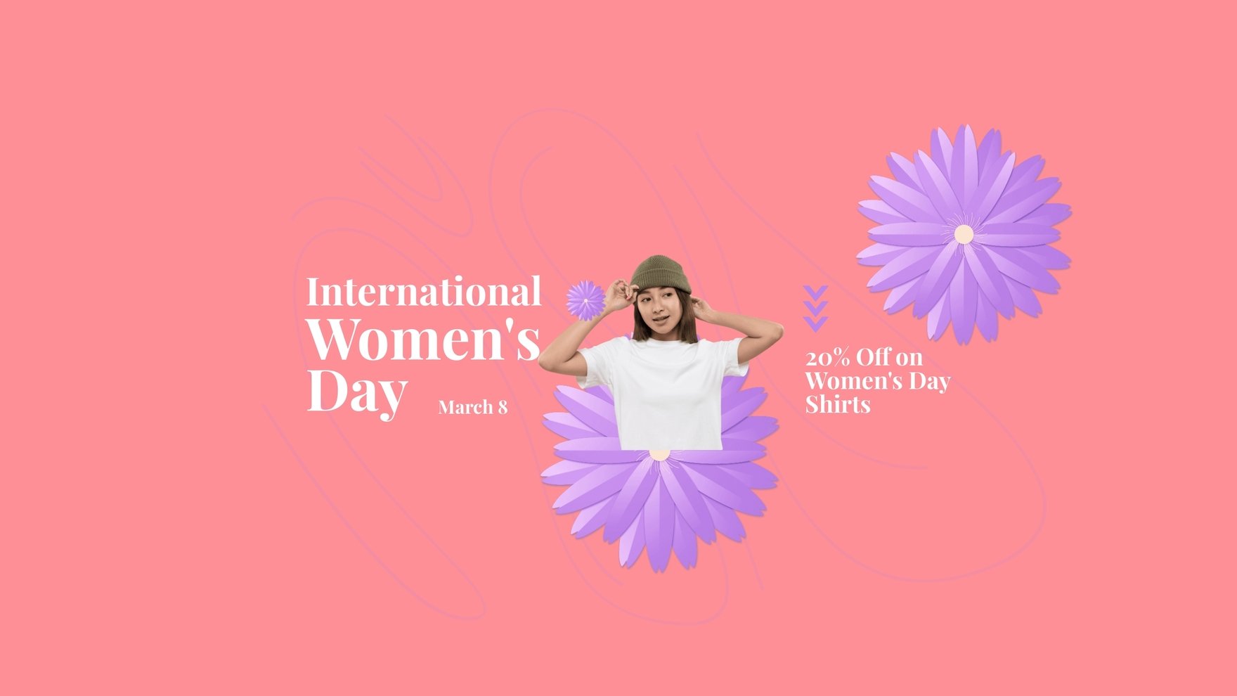 Women's Day Offer Youtube Banner Template