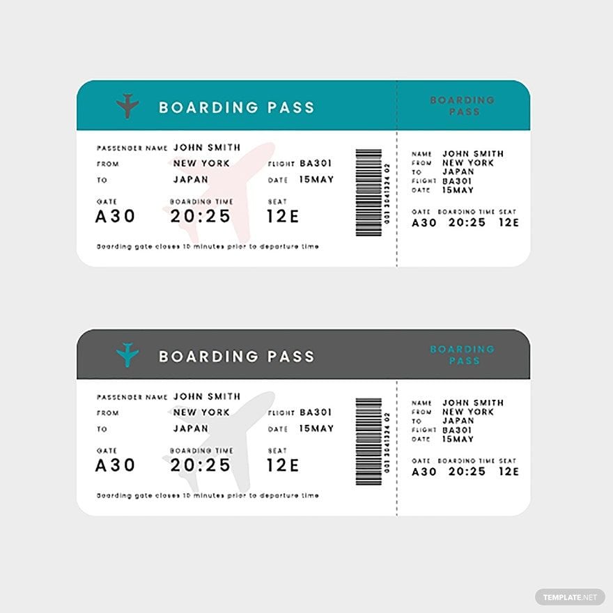 Plane Ticket Vector