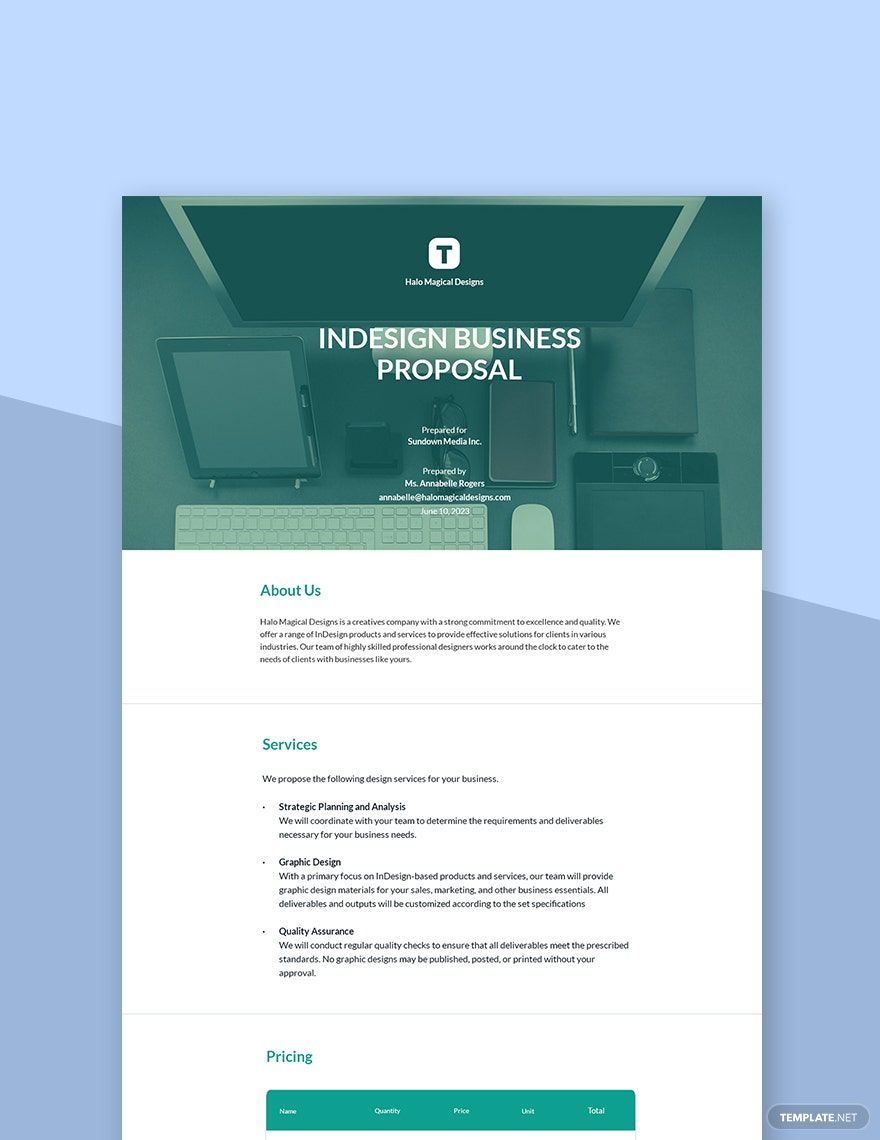 Indesign Business Proposal Template